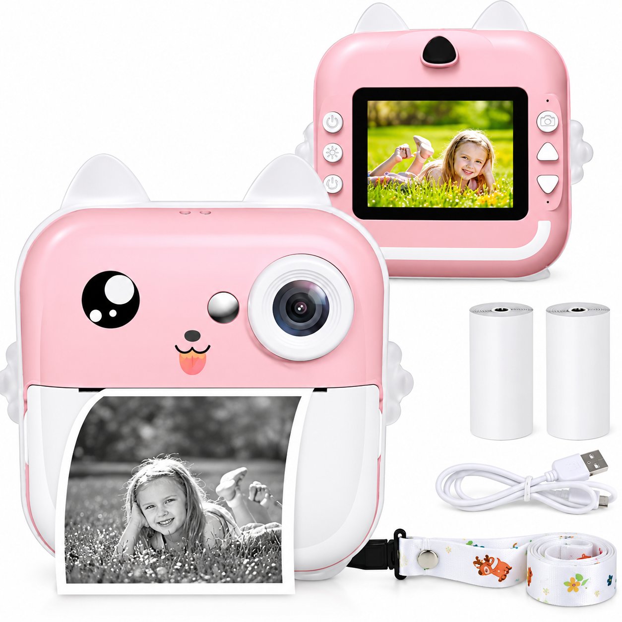 Câmera Impressora Infantil Portátil