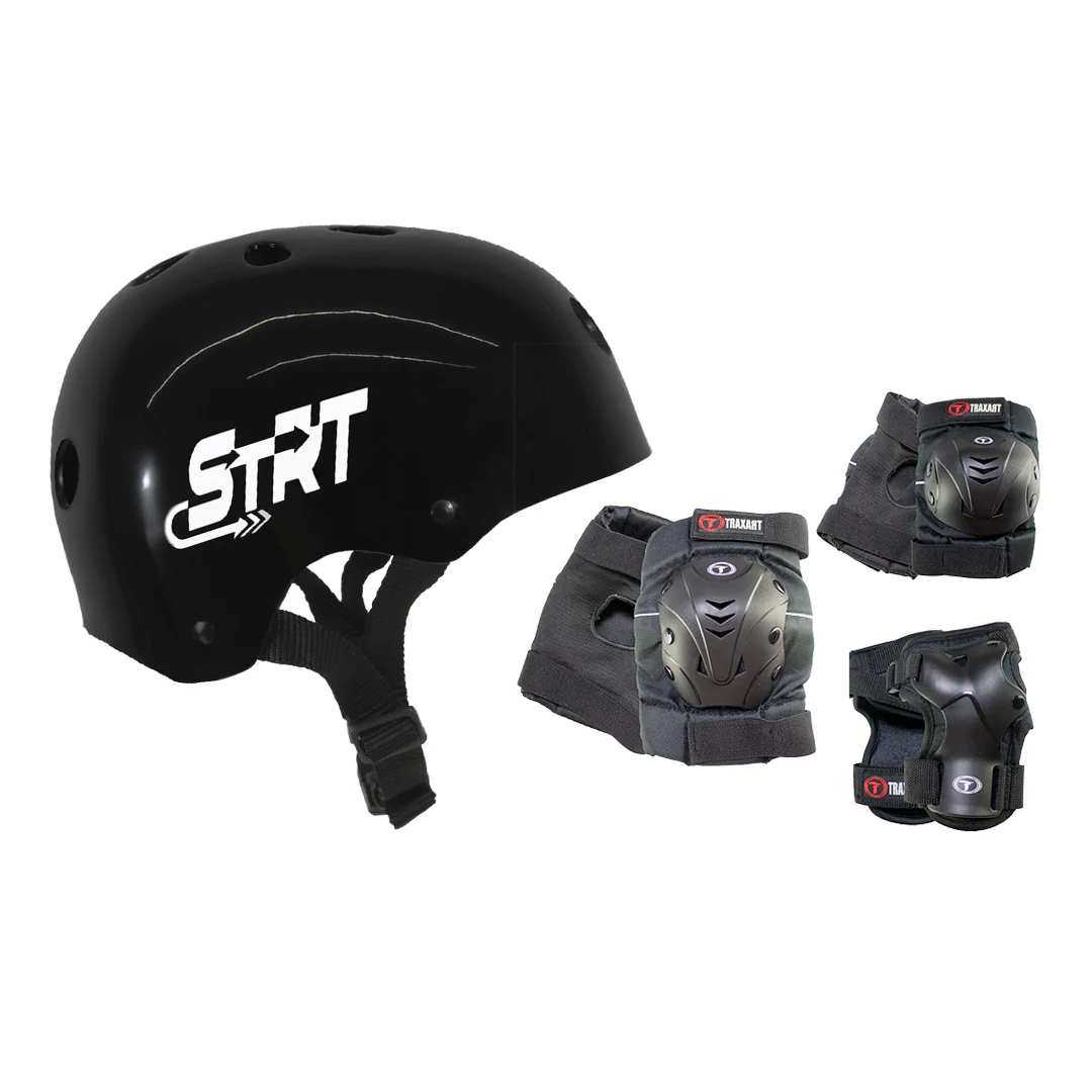 Mini capacete e cotoveleira brinde