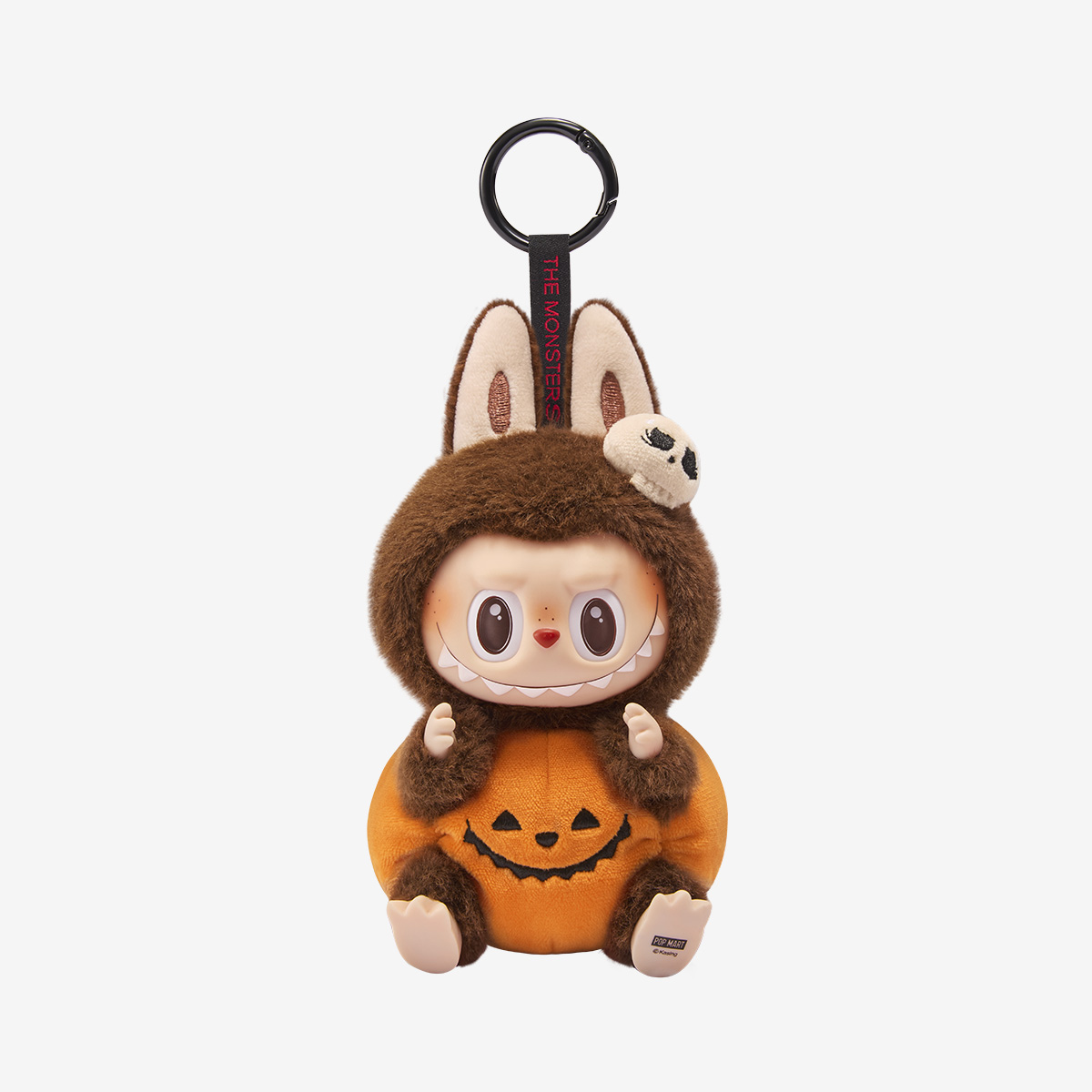 Pingente de pelúcia Feliz Halloween LABUBU Vinyl Party Series – Abóbora Sentada — Peça Original